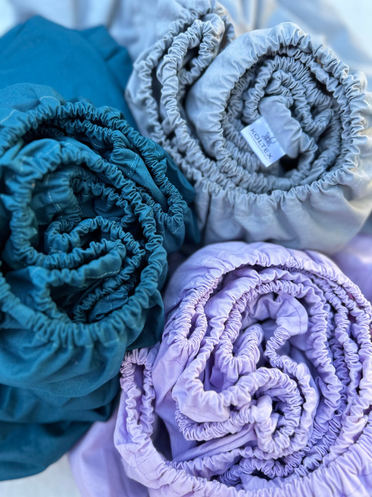 Soft breathable cotton sheets in Turkish sateen, deep pocket fitted style