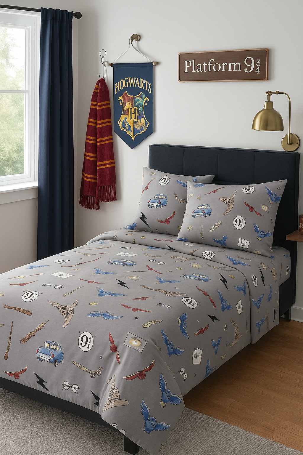 Harry Potter style pillowcase for children and fantasy lovers