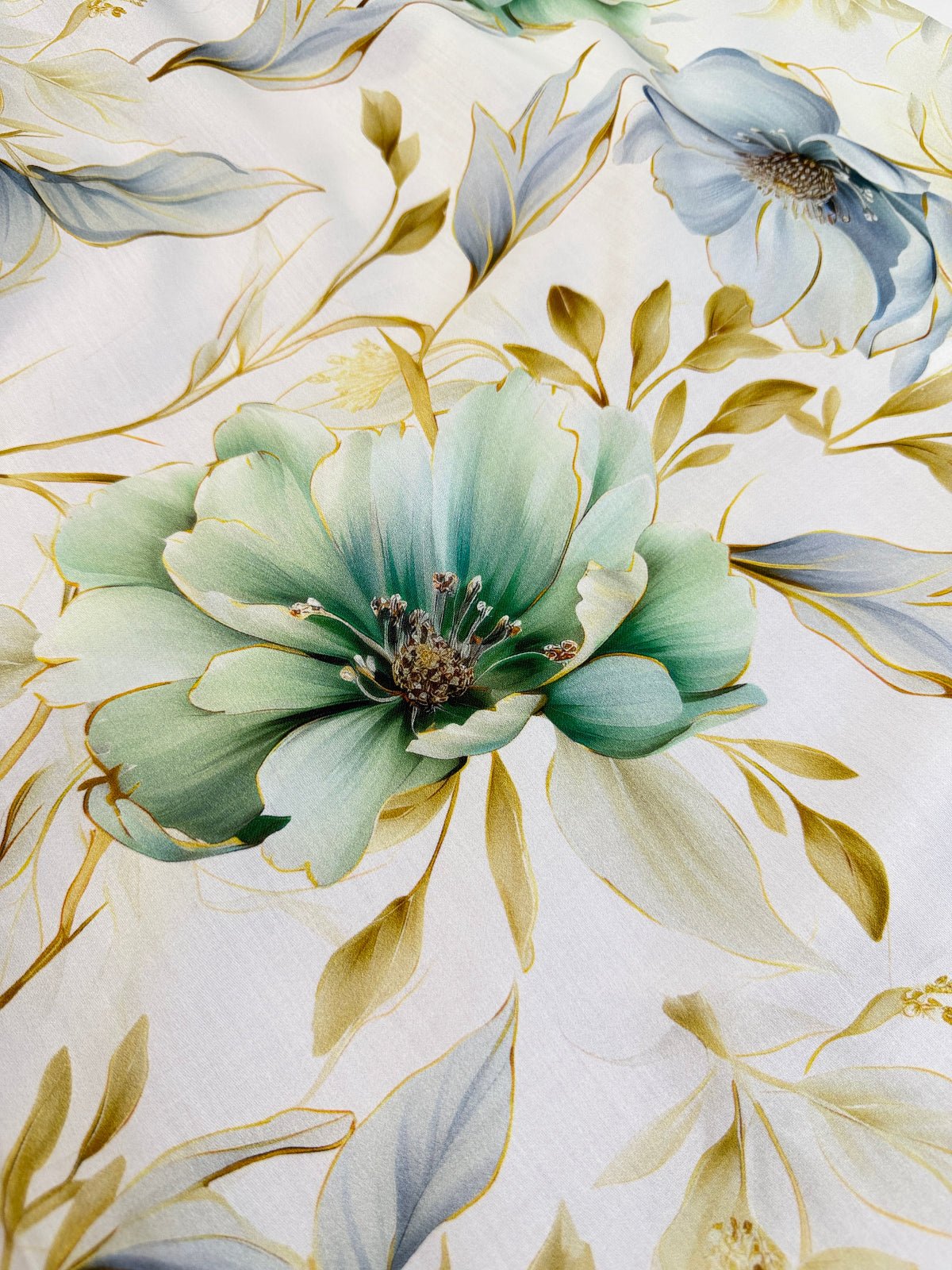 Standard size Hibiscus Grey pillowcase set – soft, silky sateen cotton with botanical hibiscus print