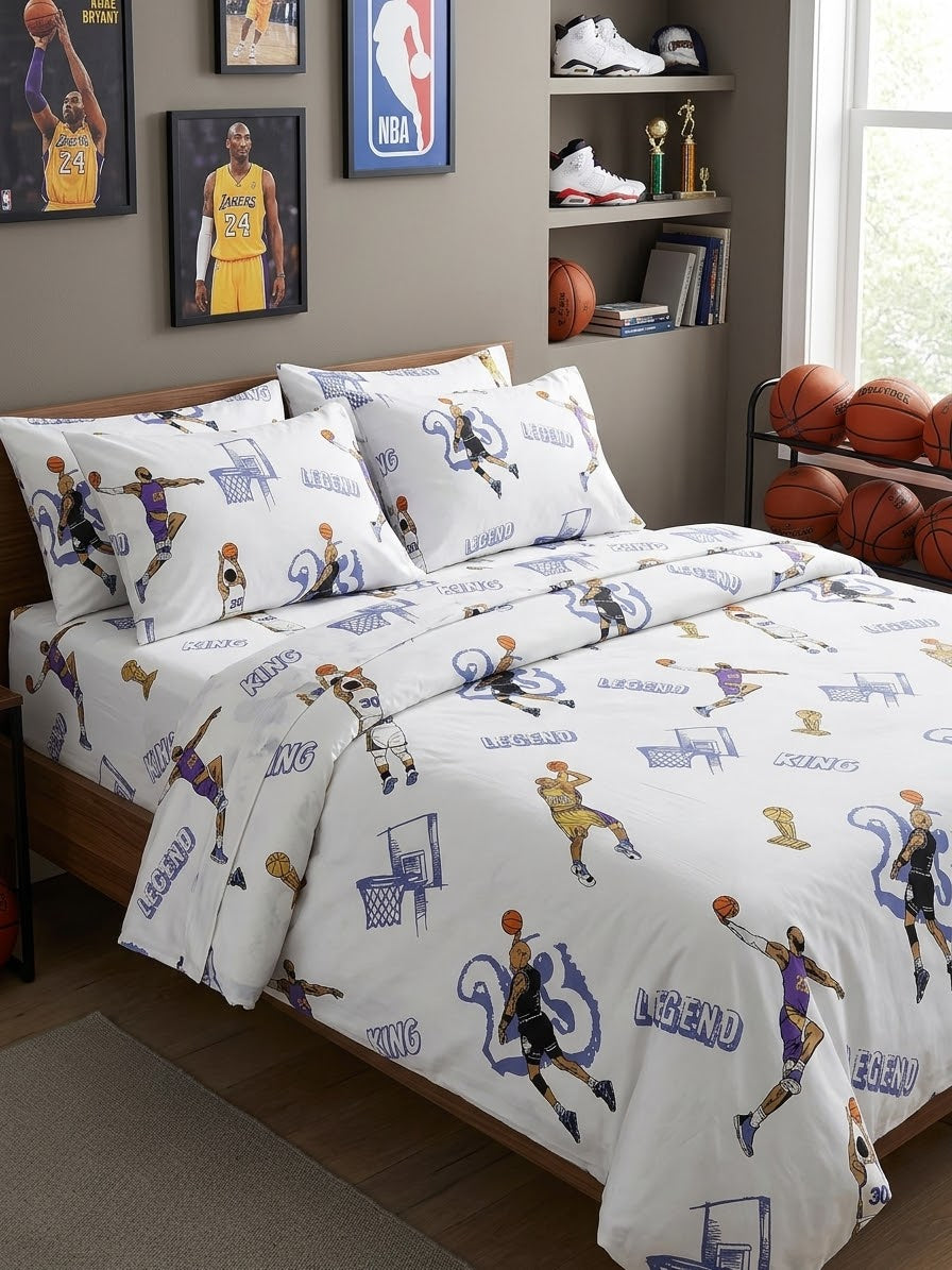 Kids Basketball Bedding Set – 100% Organic Cotton, OEKO-TEX®