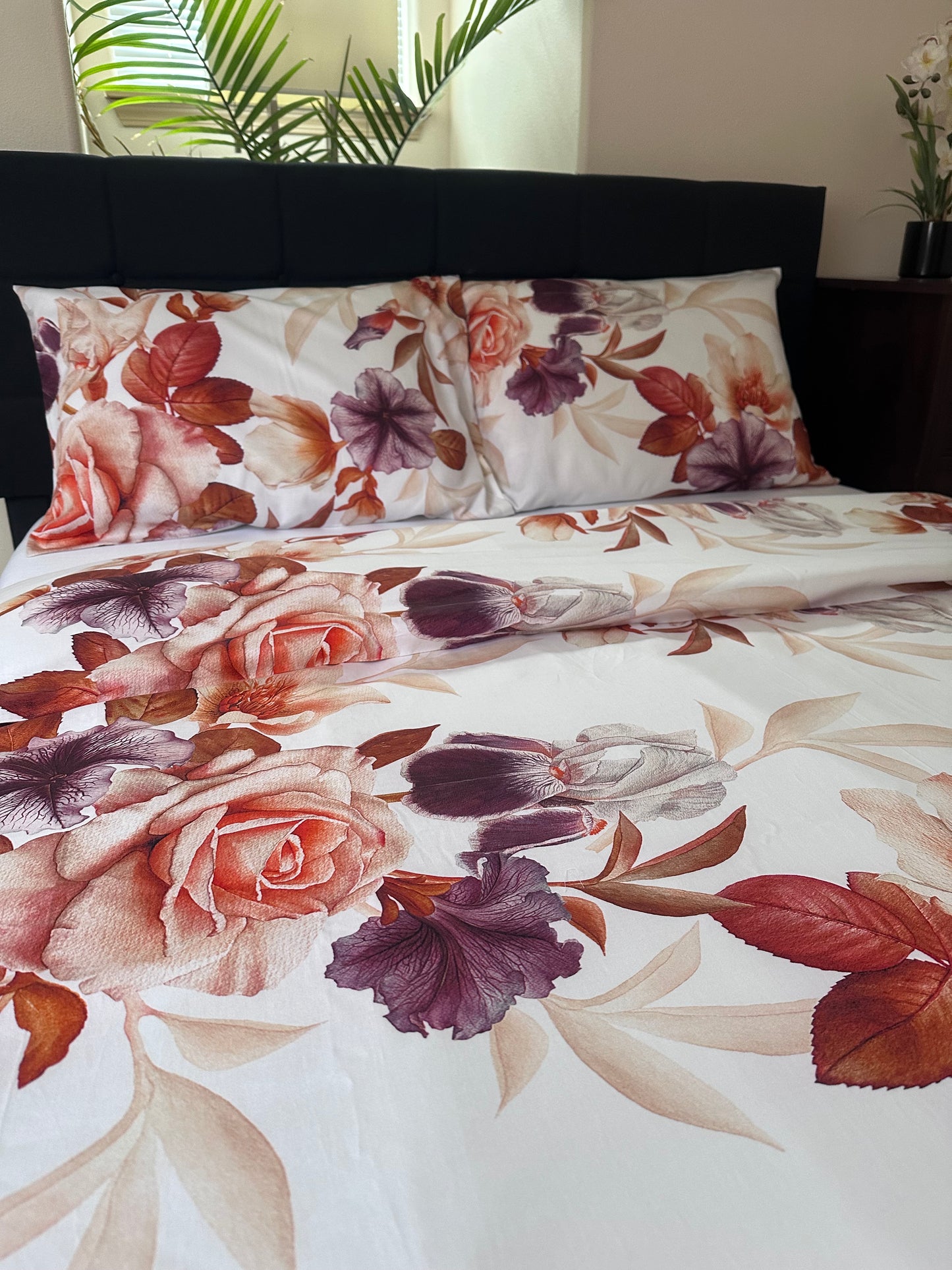 Elegant Floral Lux bedding set. Organic Turkish Sateen 100% Premium cotton.