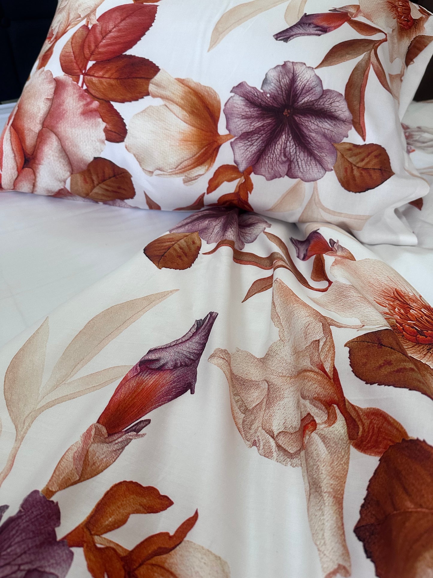 Elegant Floral Lux bedding set. Organic Turkish Sateen 100% Premium cotton.