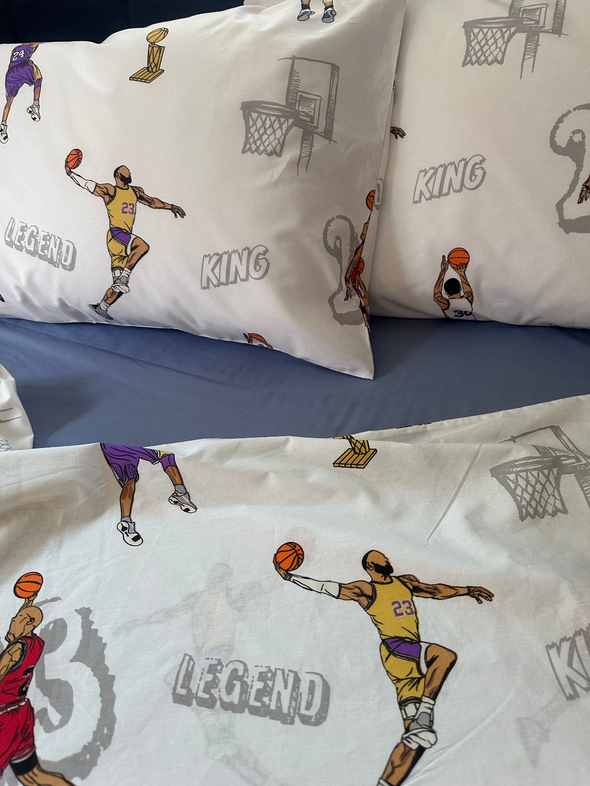 Basketball bedding set on twin bed – soft, safe, and full of energy