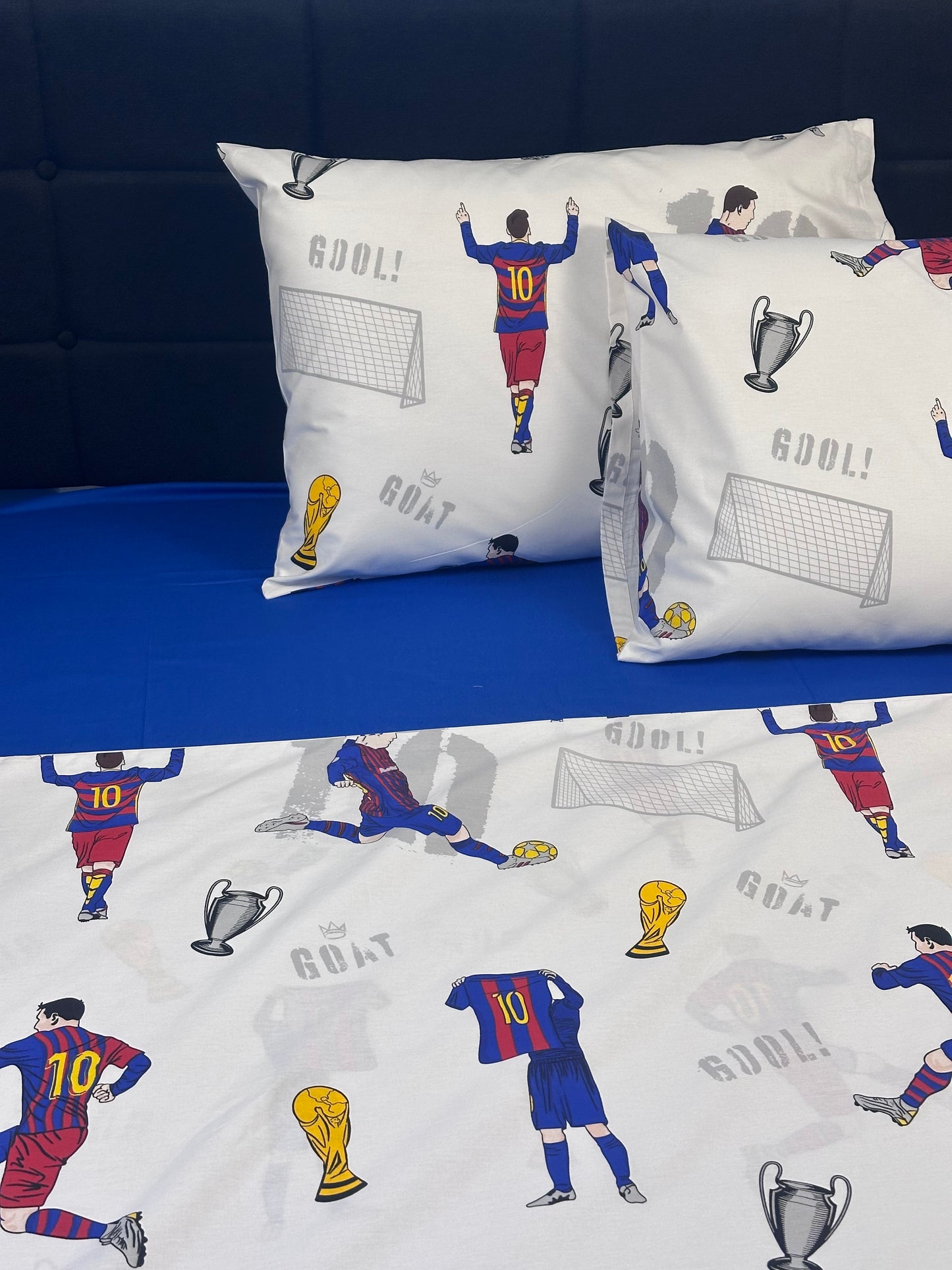 Messi football duvet cover and pillowcases for boys’ bedroom