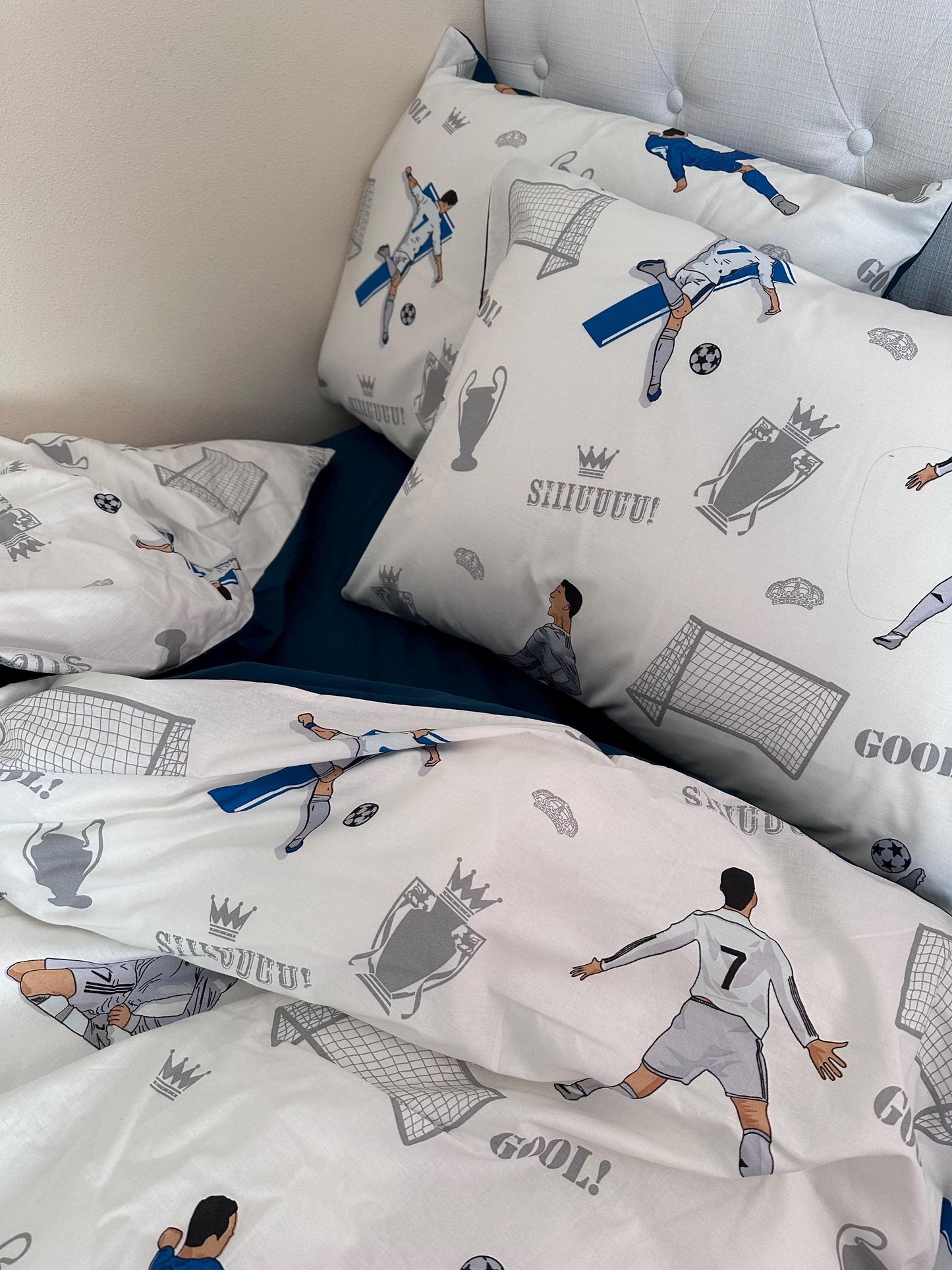 Soccer Bedding Set – Inspired by Iconic Number 7 | Football Duvet Cover & Pillowcases