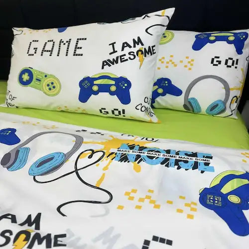 Shop soft, hypoallergenic kids bedding made from premium cotton. Sports‑themed and pastel designs perfect for boys and girls. Safe for sensitive skin, durable, easy to wash.