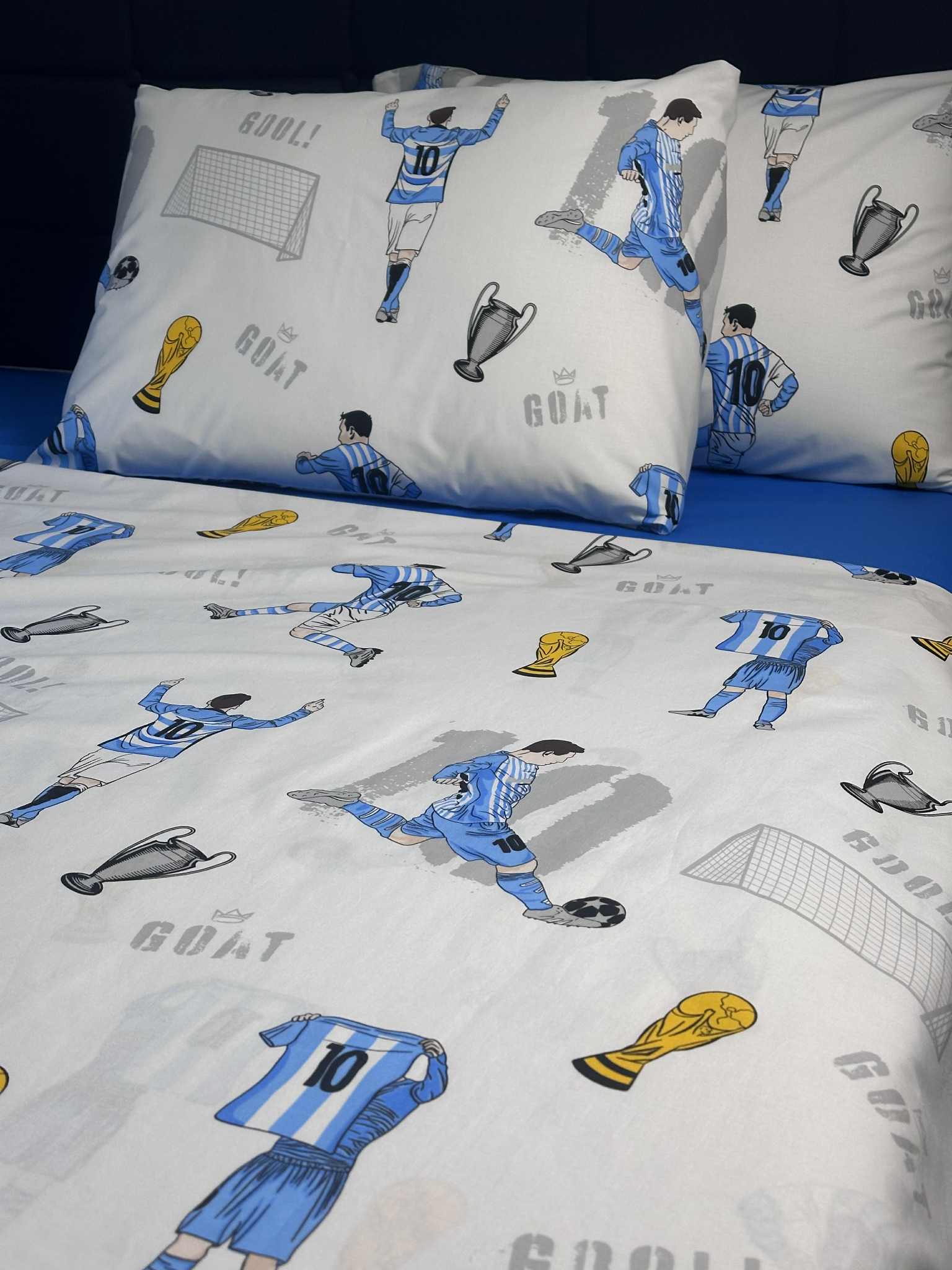 Cotton bedding with number 10 football player print – kids & teen gift