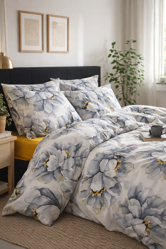 Floral Sateen Bedding Set – Silky Soft, Durable & Hypoallergenic | KoltexHomeTextile