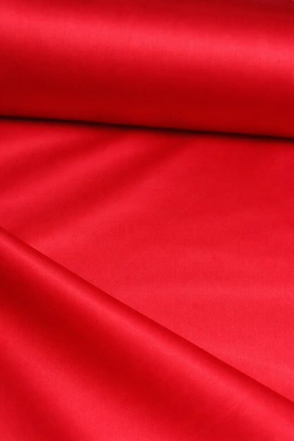Luxury red sateen fitted sheet — soft organic cotton with elegant silky finish