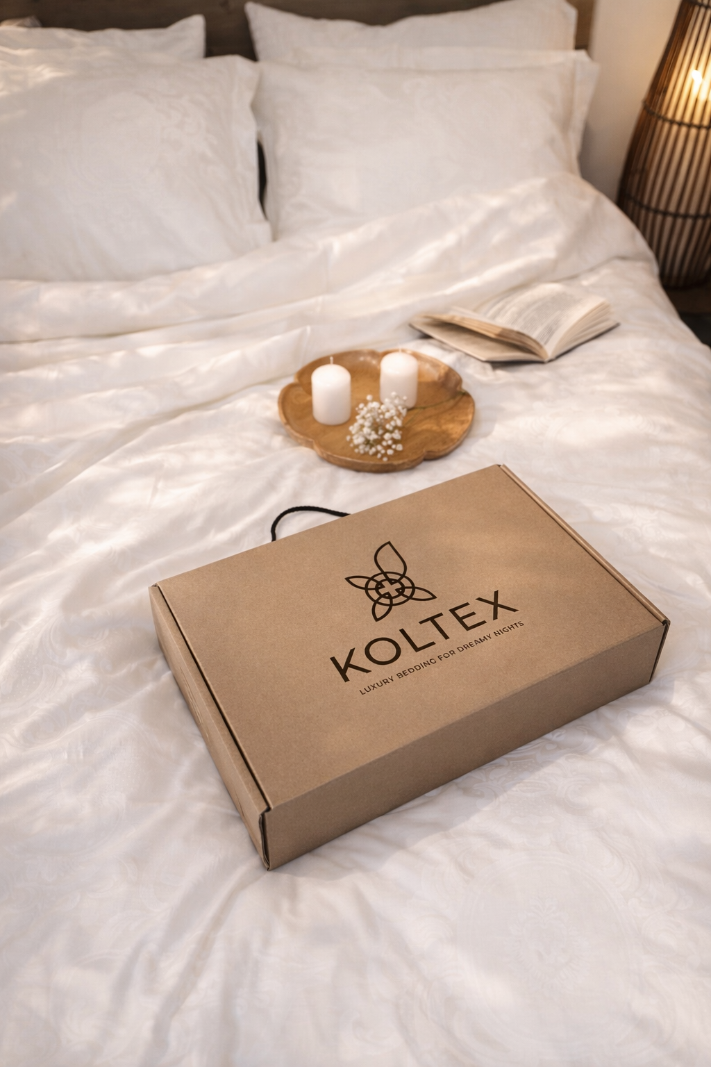 Bohemian Ivory Jacquard Sateen Bedding Set – 100% Turkish Cotton, OEKO‑TEX® Certified