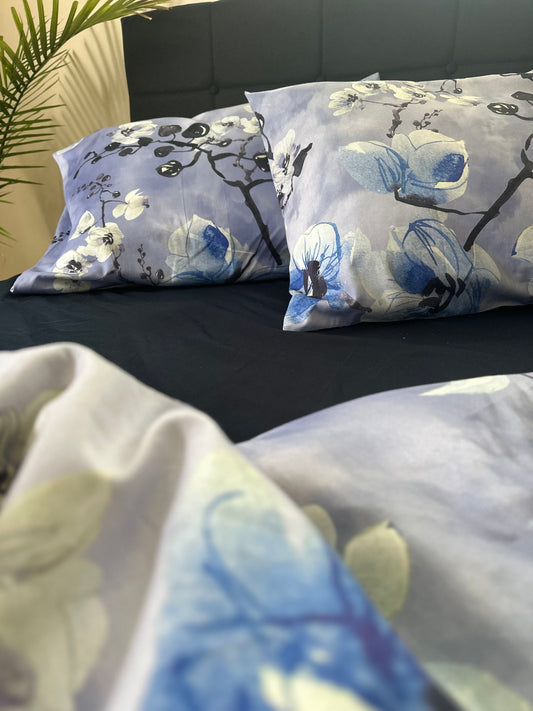 Breathable organic cotton floral pillowcases