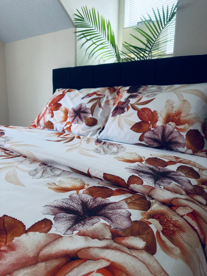 Eco-friendly organic sateen bed sheets with natural shine