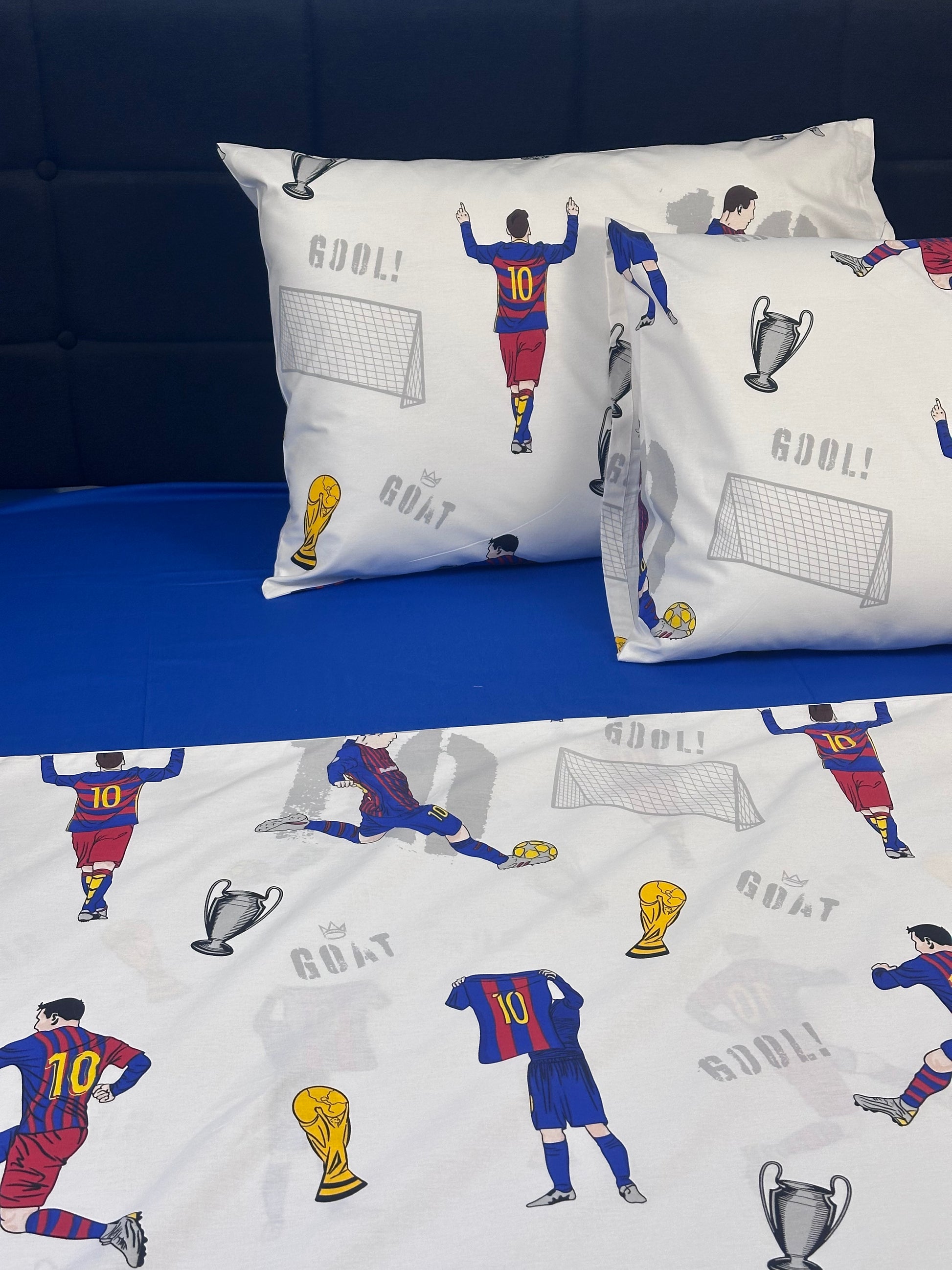 Messi football duvet cover and pillowcases for boys’ bedroom
