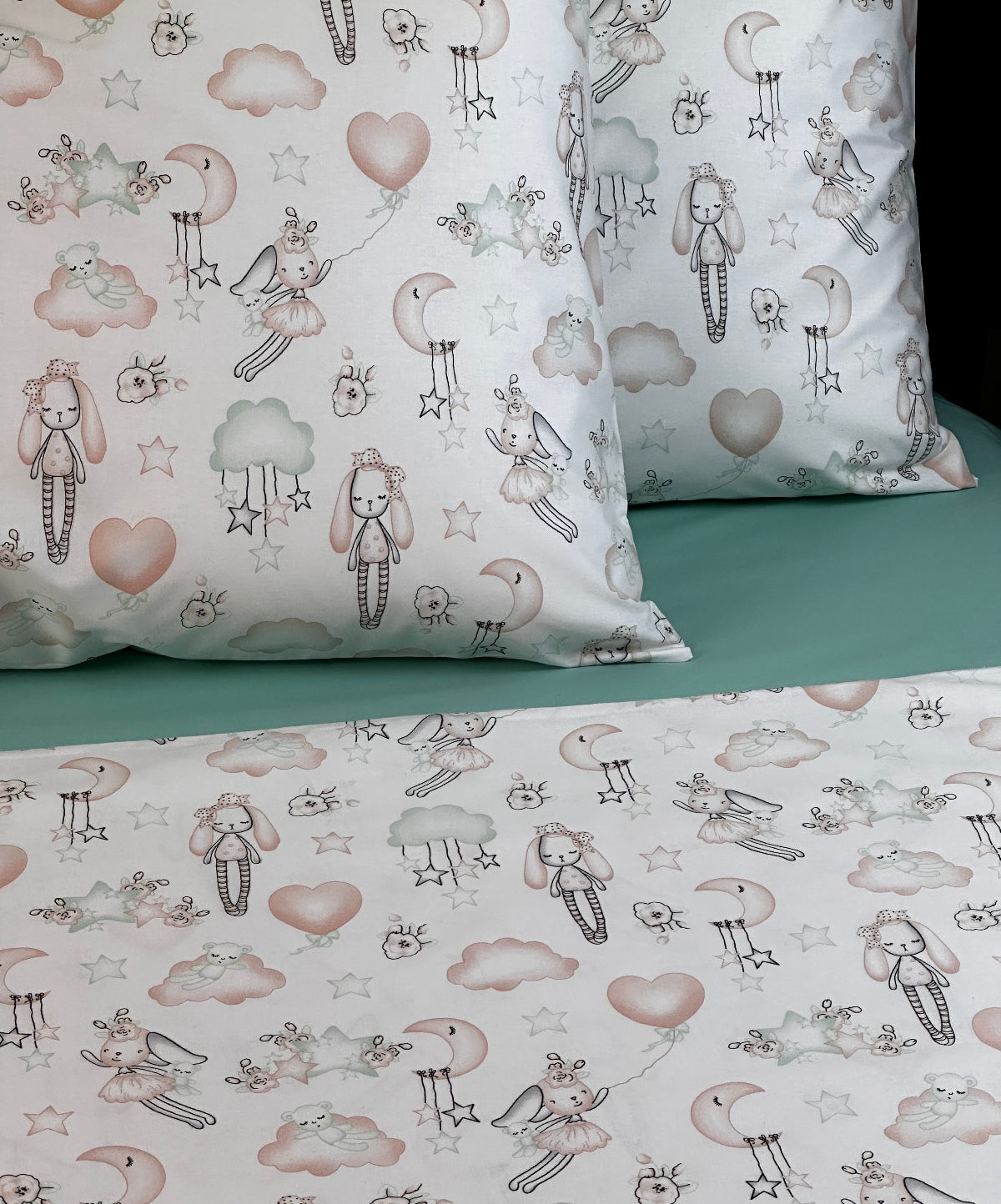 Koltex kids pillowcase with cute bunny design — soft cotton comfort for toddlers 💤