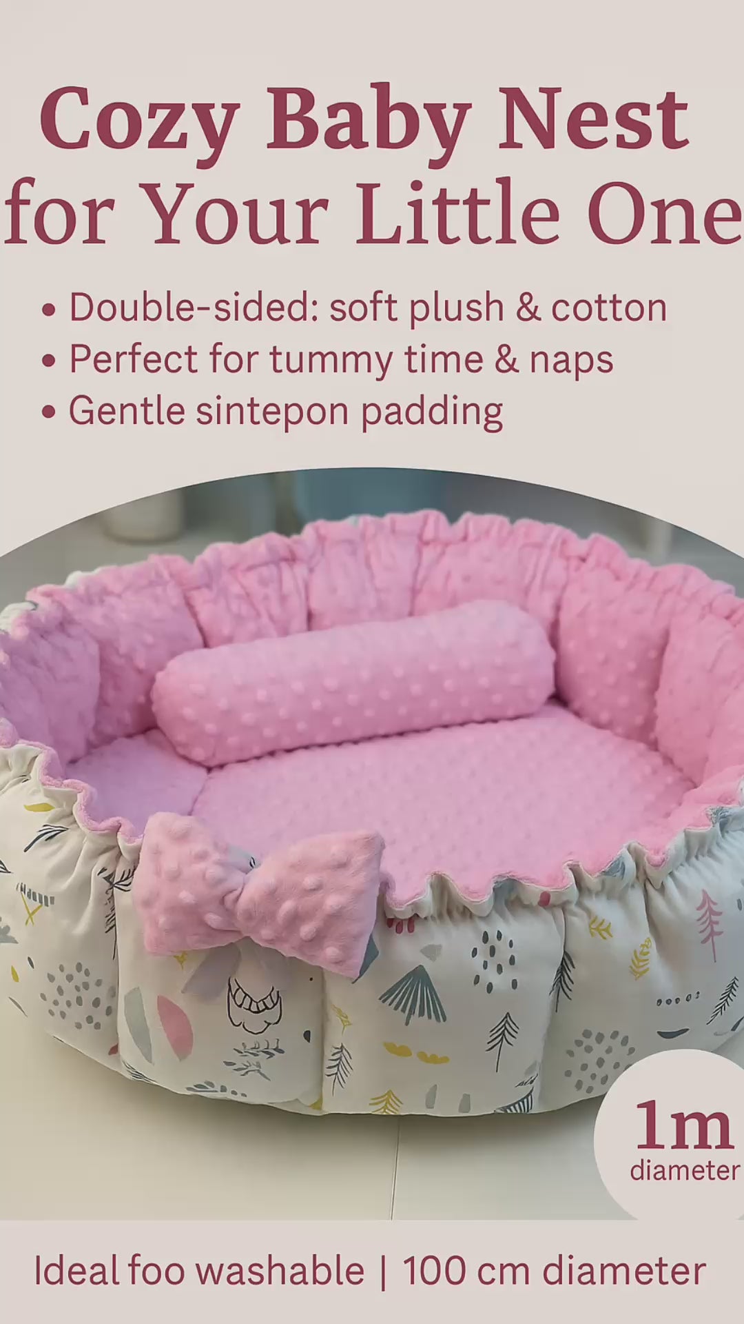 Koltex Home Textile NestyHug premium baby lounger for newborn comfort. Perfect for a baby shower gift